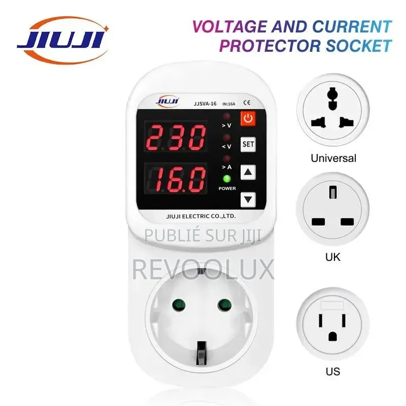 ⚡ Protecteur De Tension Jjsva-16 – Affichage Numérique 16a - 230v🔥