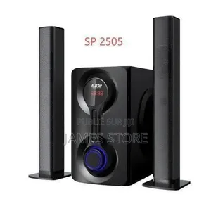 ALiTOP Woofer SP-2505 Home Cinéma - Chaîne HI-FI - Noir