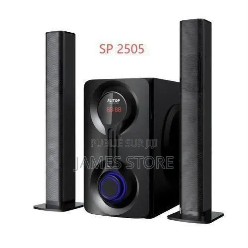 ALiTOP Woofer SP-2505 Home Cinéma - Chaîne HI-FI - Noir