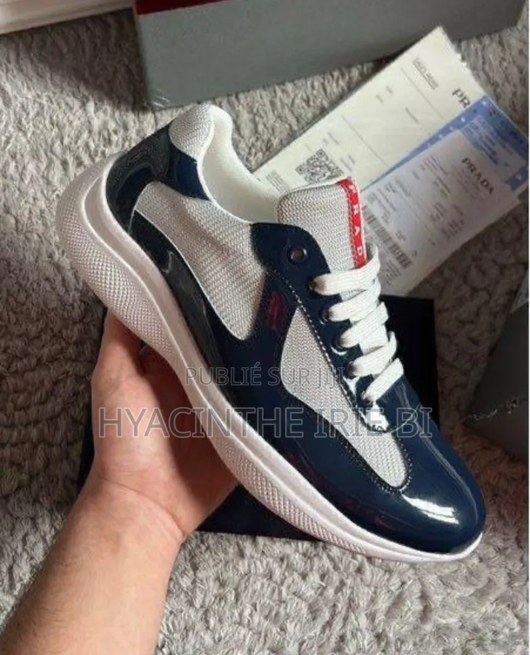 💦❤ Prada Original Semelle Authentique Original Chaussure