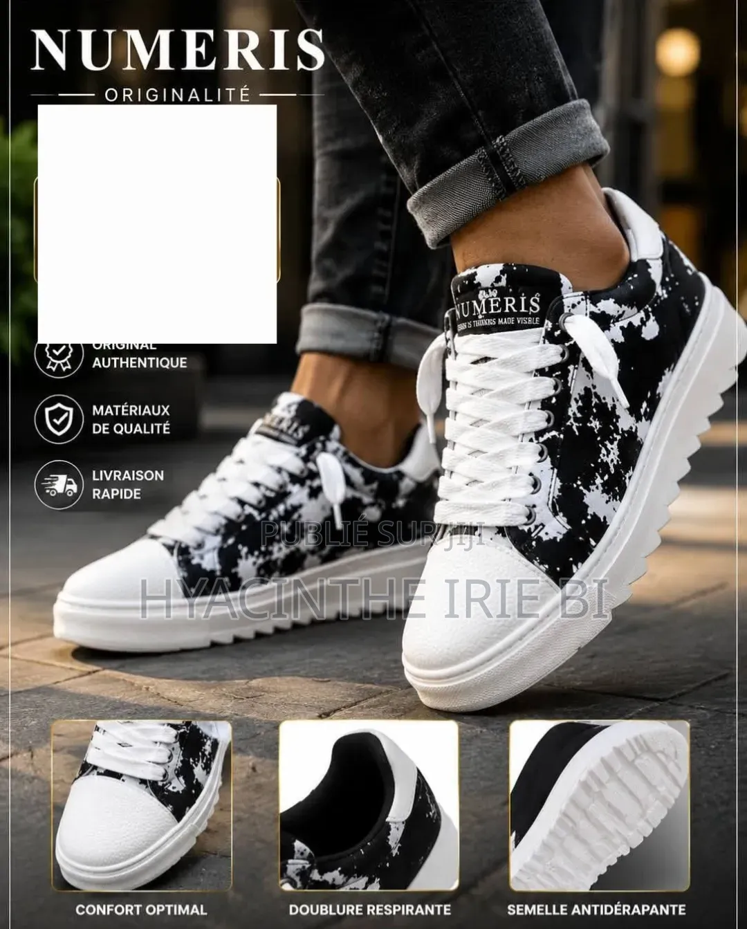 Numeriś Authentique Orinale Chaussure Luxueuse Citadine Qualité