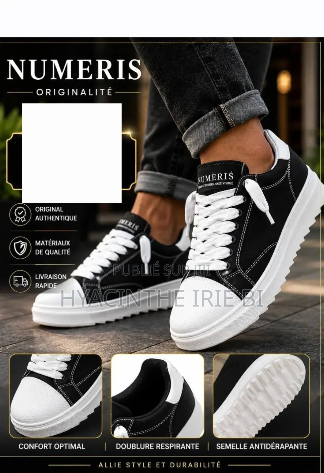Numeriś Authentique Orinale Chaussure Luxueuse Citadine Qualité