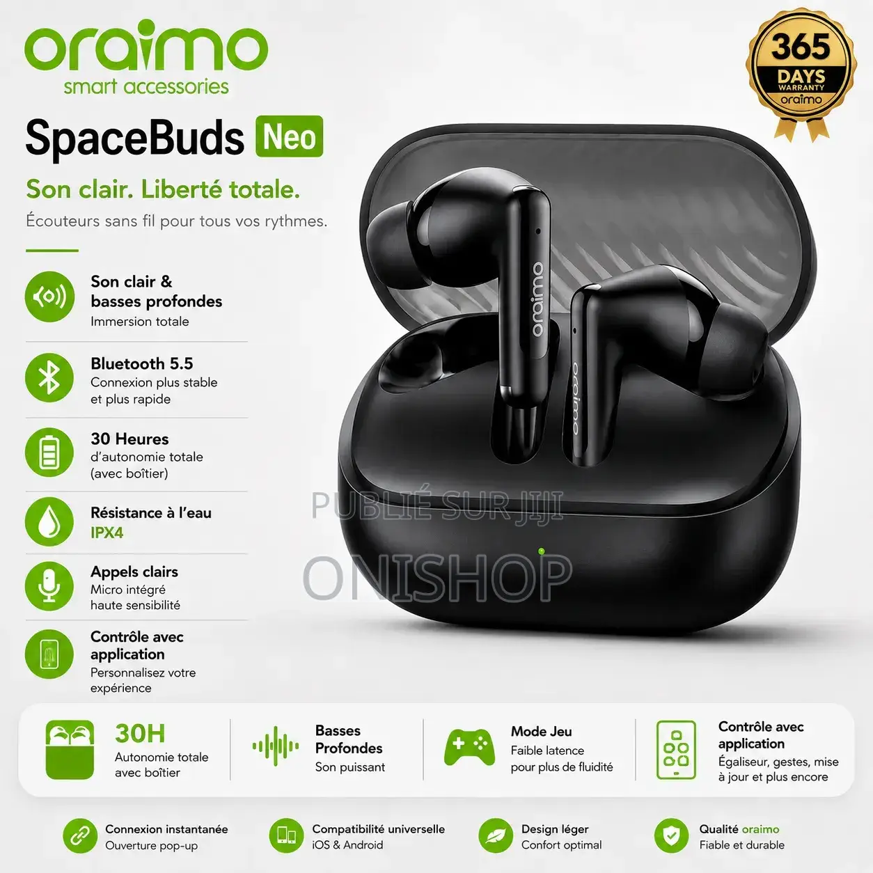 Oraimo Spacebuds Neo Sans Fil