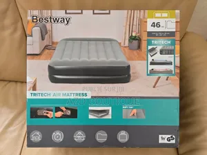 Matelas Gonflable 2 Places Pompe Électrique Intégrée Épaisseur 46cm