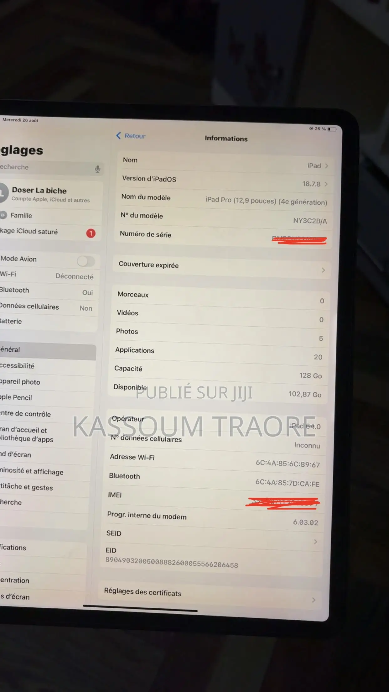 Nouveau Apple iPad Pro 12.9 (2022) 128 GB Gris