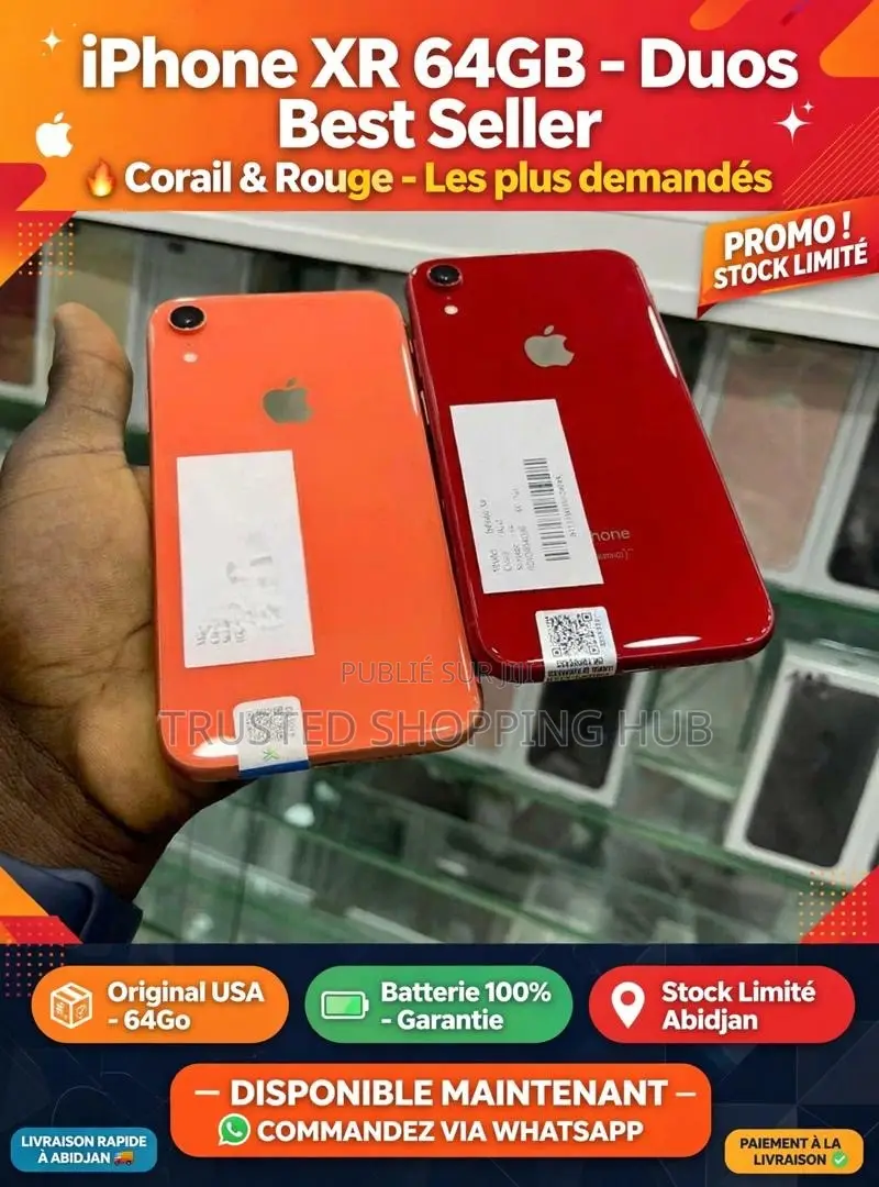 Nouveau Apple iPhone XR 64 GB Rouge