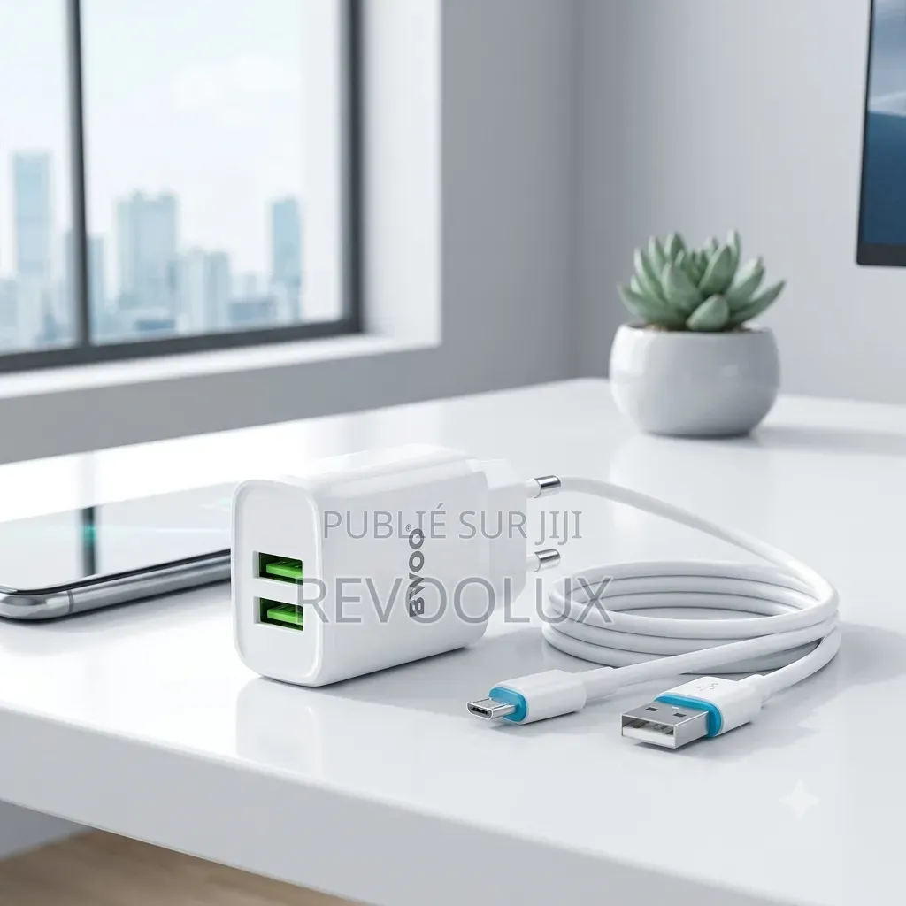🔋 Chargeur Universel BWOO CDA60V + Câble Micro USB