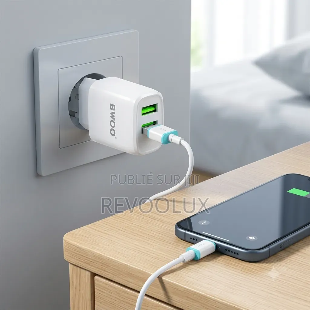 🔋 Chargeur Universel BWOO CDA60V + Câble Micro USB