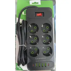 Multiprises 2500w/Rallonge - Prises 6 Ports , 4 USB, 2type-C / 2m