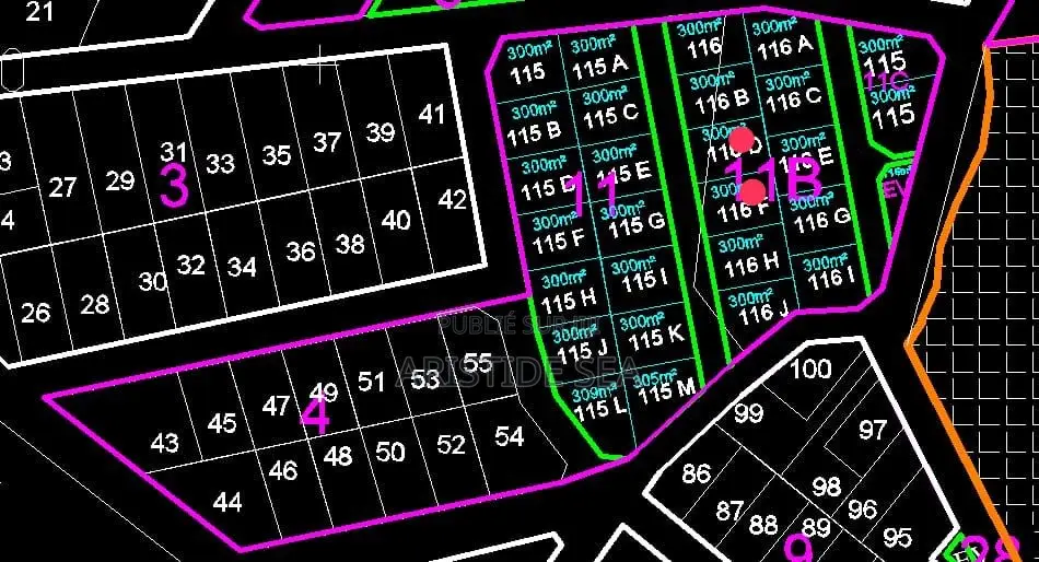 Terrain 300m2 X 2 ( 600m2 )