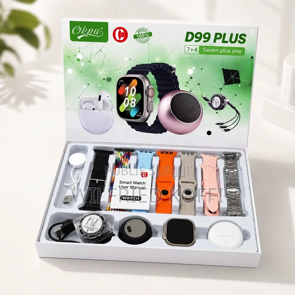 Montre Connectée OKPU D99 Plus – Pack 7+4 Avec Accessoires