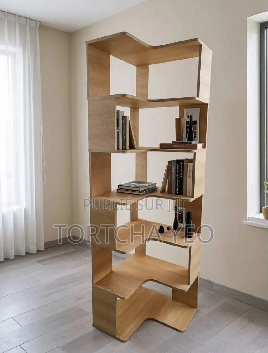 🌊 Étagère Design Vague – Bois Naturel | Pièce Déco Unique