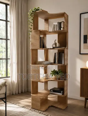 🌊 Étagère Design Vague – Bois Naturel | Pièce Déco Unique