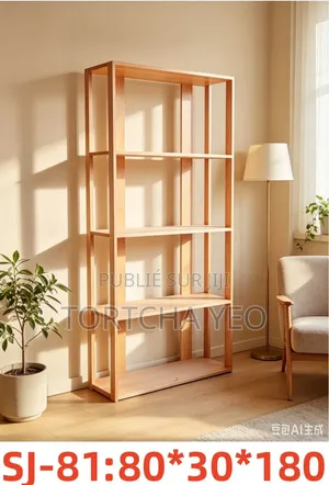 Étagère Bois Naturel – 2 Tailles Disponibles