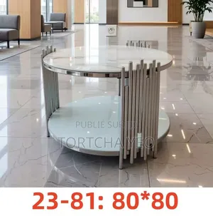 Table De Centre Design Luxe – Plateau Verre Trempé | Doré Ou Chromé