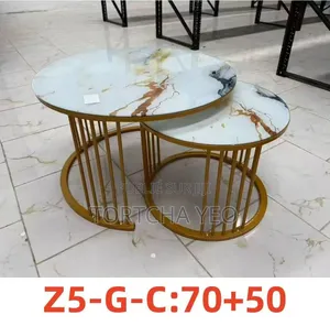 Tables Gigognes Effet Marbre – Duo Élégant Doré Ou Noir
