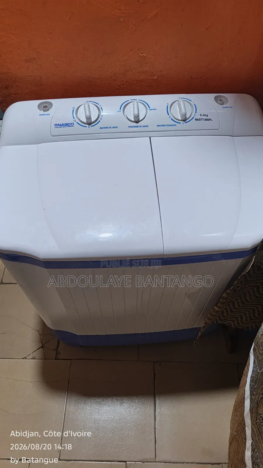 Machine À Laver Semi Automatique Nasco 6kg