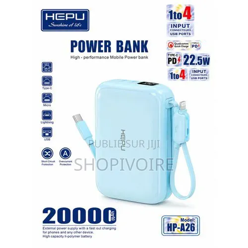 Power Bank HEPU 20.000Mah