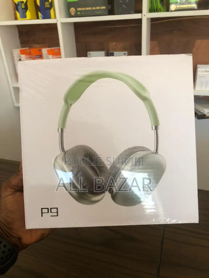 Casque Bluetooth P9 Vert Pastel – Le Design Tendance Au Meilleur Prix
