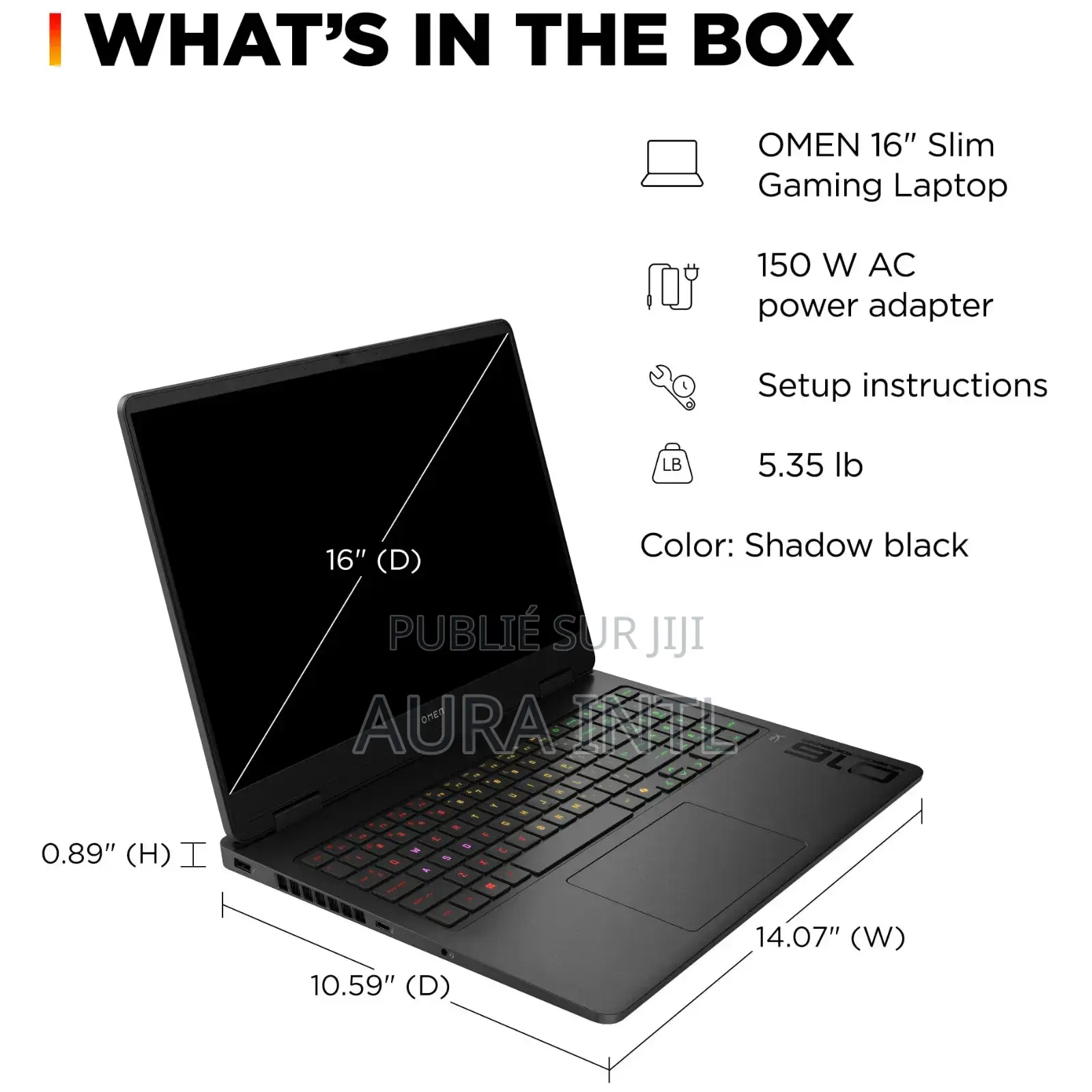 Nouveau Ordinateur portable HP Omen 16 24GB AMD Ryzen 9 SSD 1T