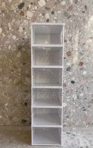 Étagère De Rangement Pliable 6 Niveaux – Portes Transparentes