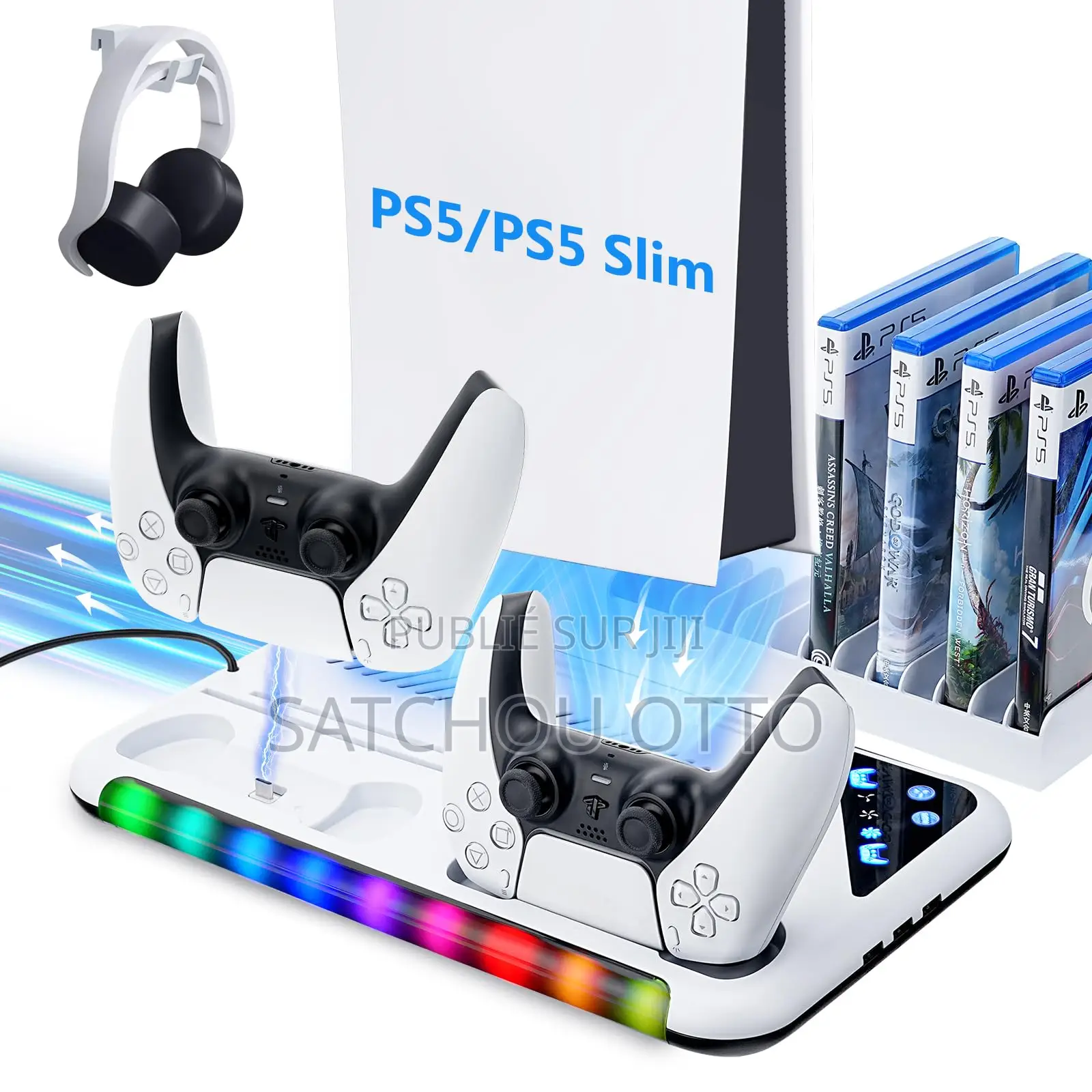 Station De Charge Ps5 Avec Refroidisseur