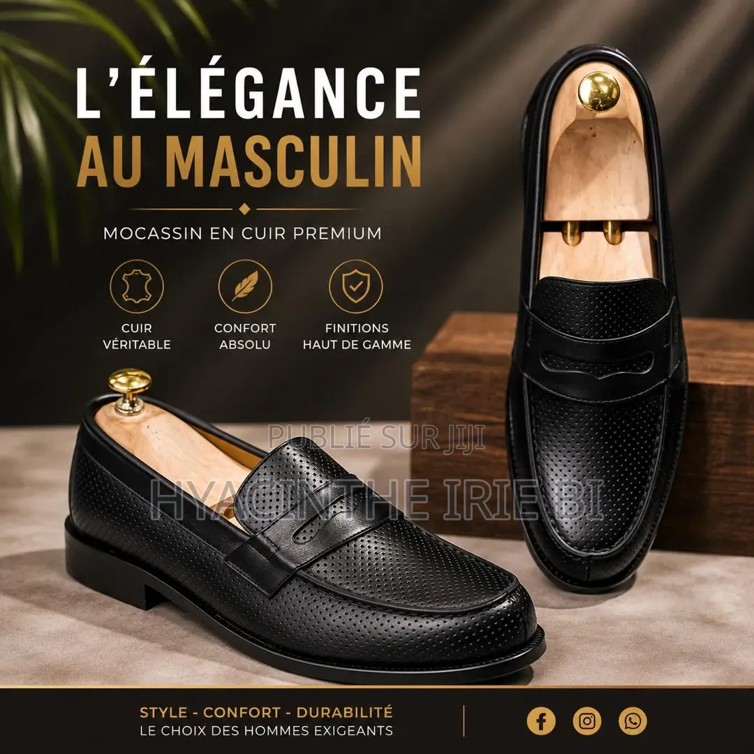 Mocassin j.m Weston Matière Cuir Véritable Authentique Original