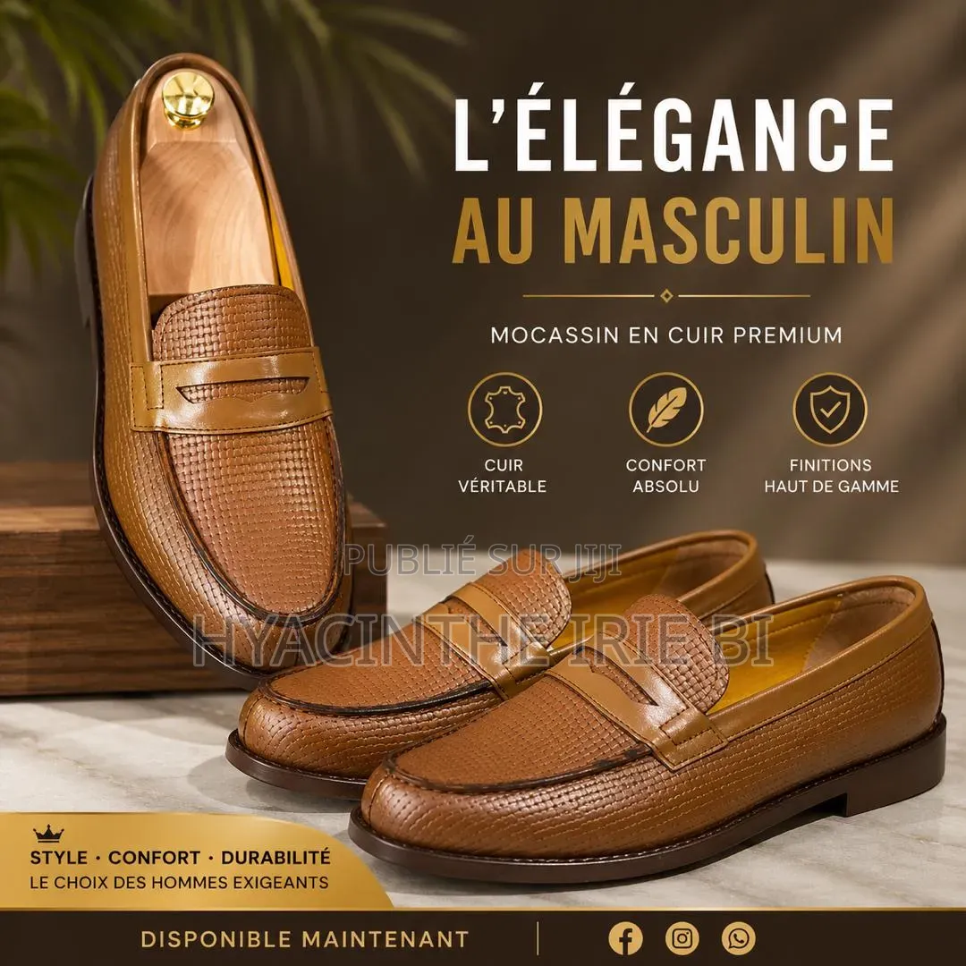 Mocassin j.m Weston Matière Cuir Véritable Authentique Original