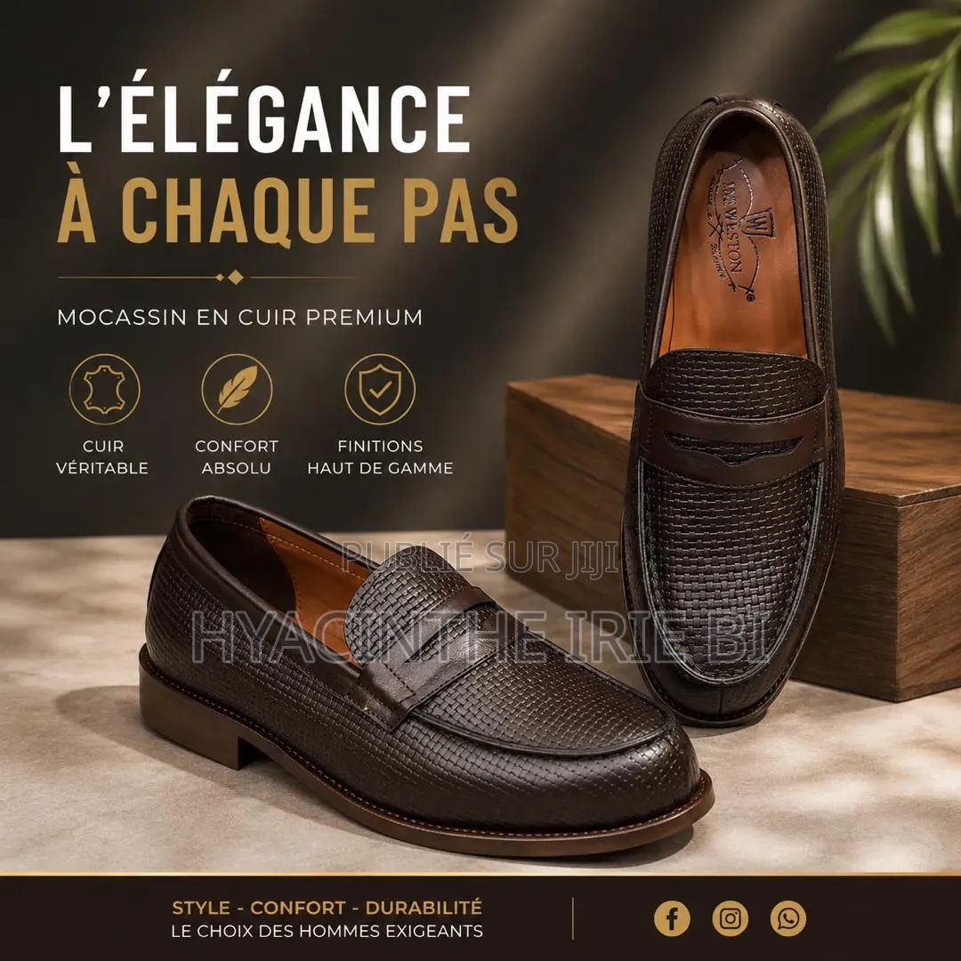 Mocassin j.m Weston Matière Cuir Véritable Authentique Original