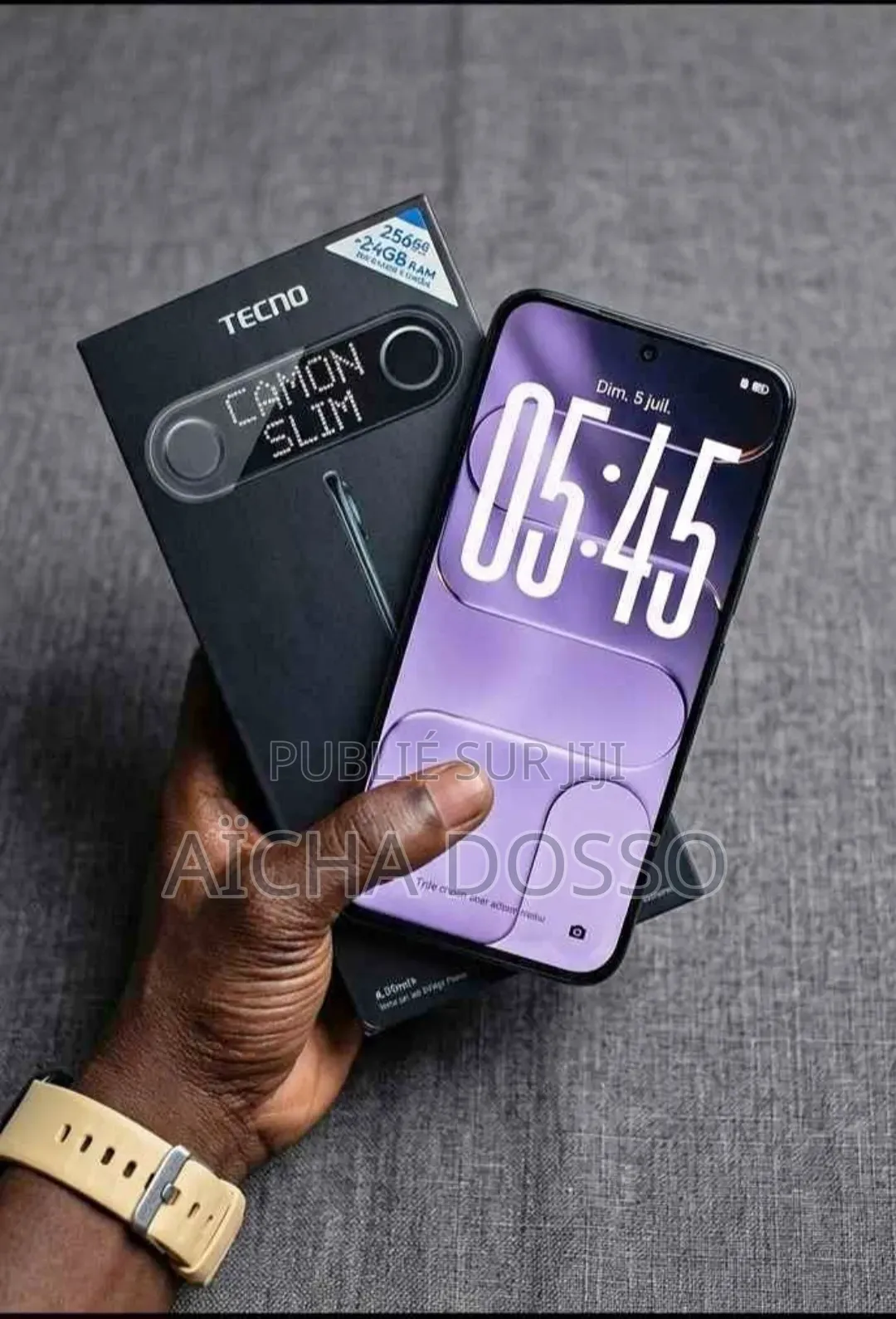 Nouveau Tecno Camon Slim 256 GB Noir