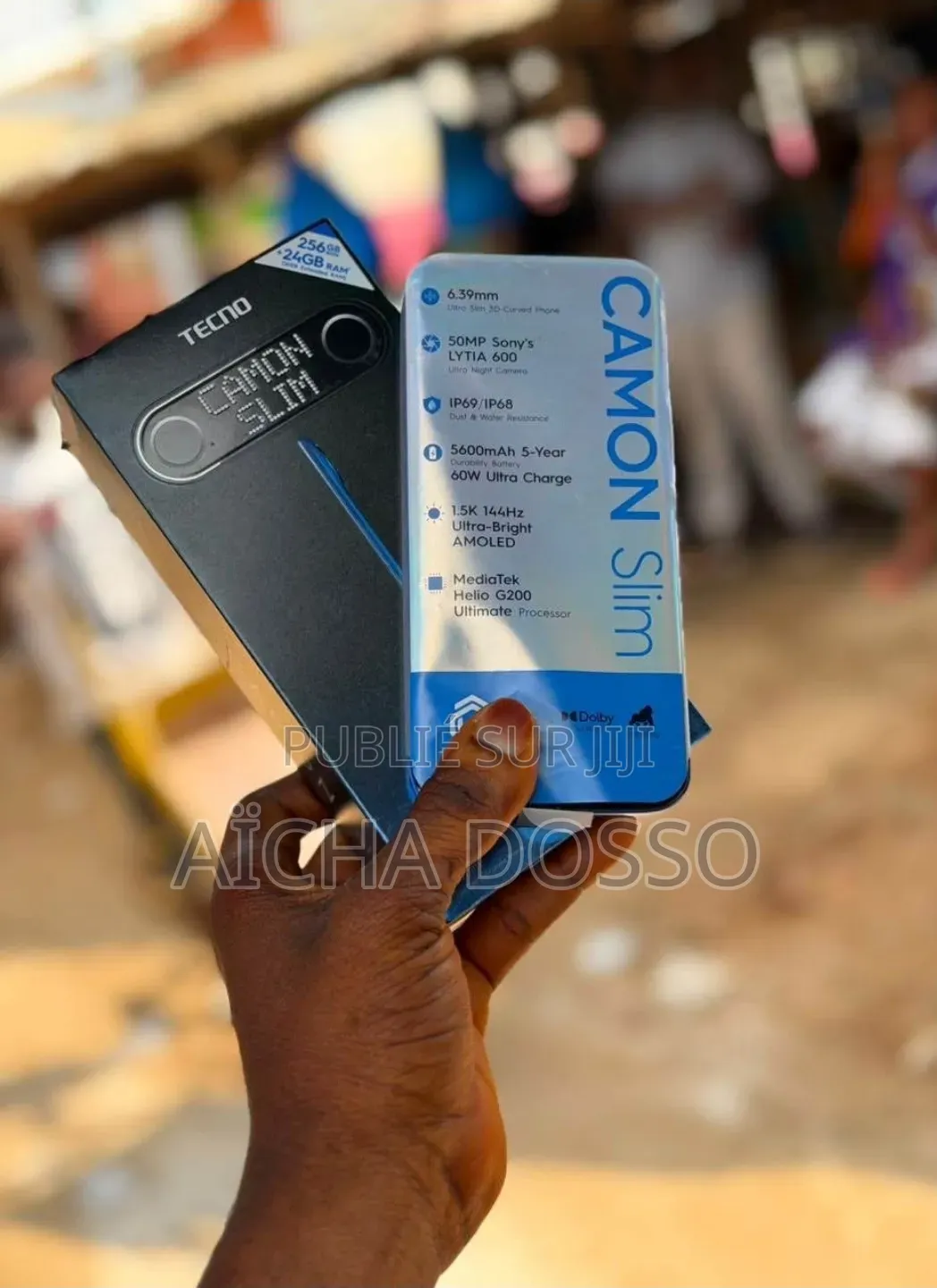 Nouveau Tecno Camon Slim 256 GB Noir