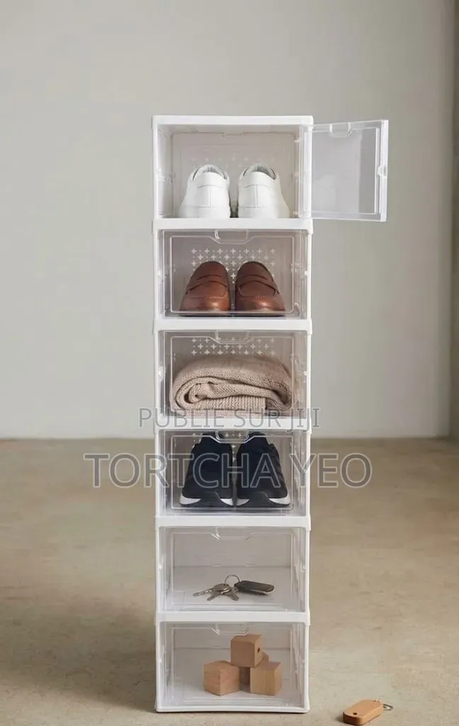 Étagère De Rangement Pliable 6 Niveaux – Portes Transparentes