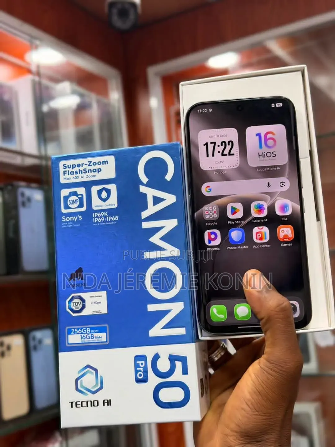 Nouveau Tecno Camon 50 Pro 256 GB Noir