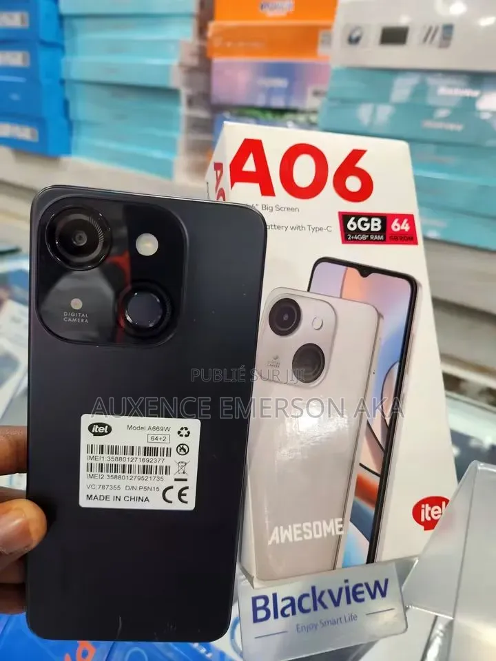 Nouveau Itel A06 32 GB Noir