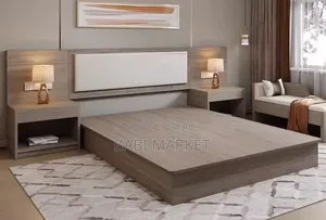 Lit 2 Places Design Avec 2 Chevets Intégrés – Style Moderne