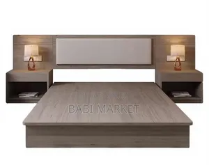 Lit 2 Places Design Avec 2 Chevets Intégrés – Style Moderne