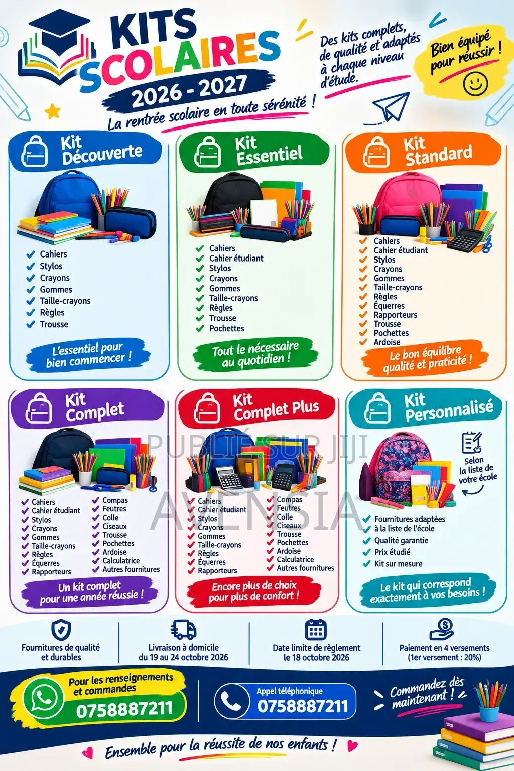 Kits Scolaires 2026-2027