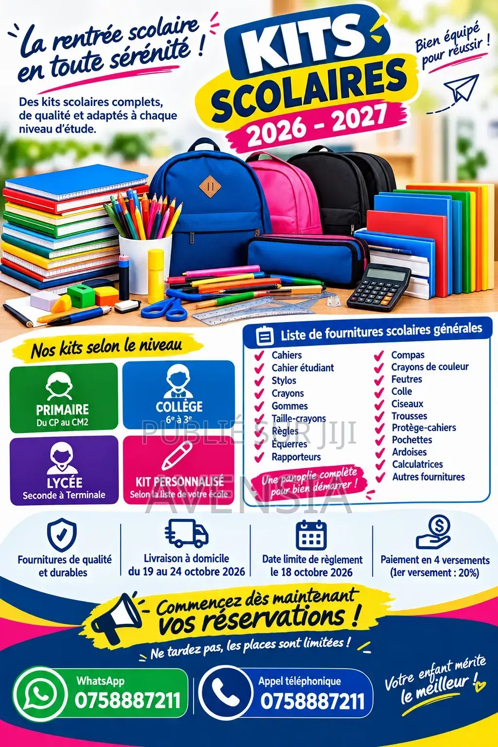 Kits Scolaires 2026-2027