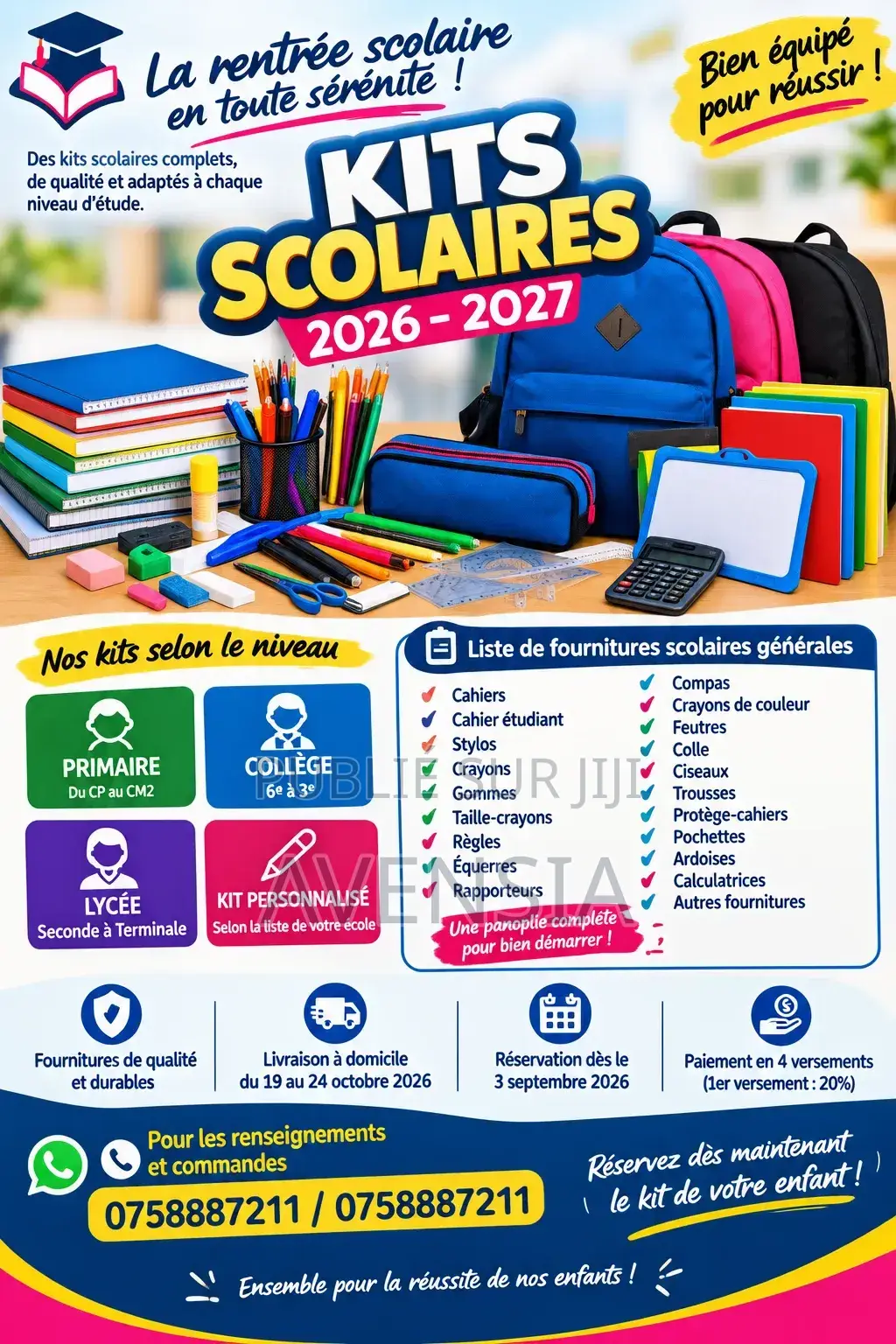 Kits Scolaires 2026-2027