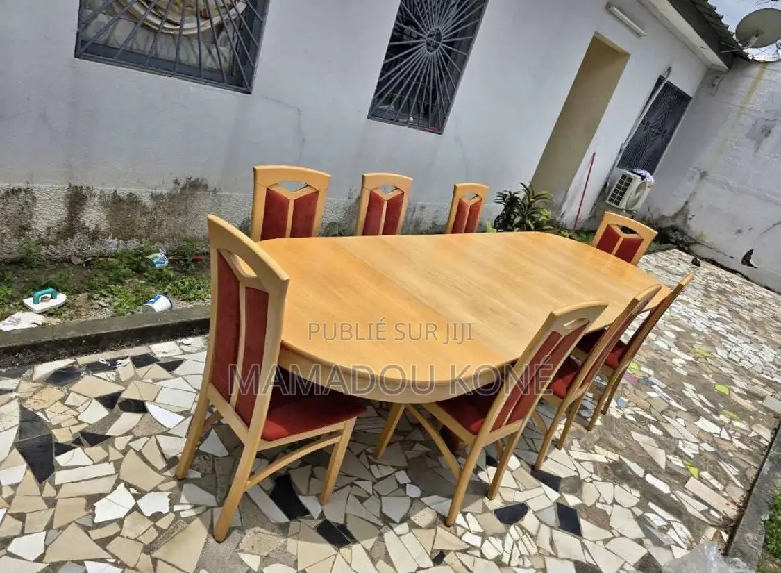 🔥MAGNIFIQUE ENSEMBLE SALLE À MANGER (Table Ovale + 8 Chaises)