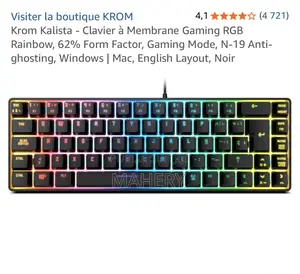 Accessoires Filiaire Clavier Krom Clavier a Membrane