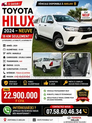 Nouveau Toyota Hilux 2024 Blanc