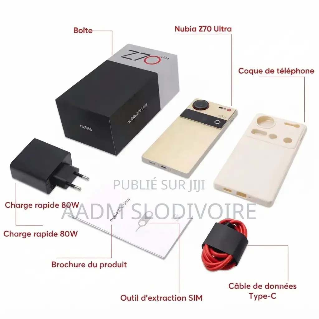Nouveau ZTE nubia Z70 Ultra 512 GB Jaune