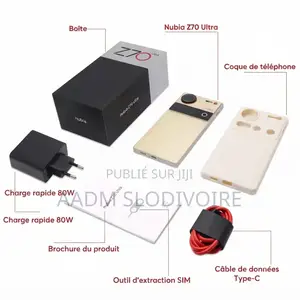 Nouveau ZTE nubia Z70 Ultra 512 GB Jaune