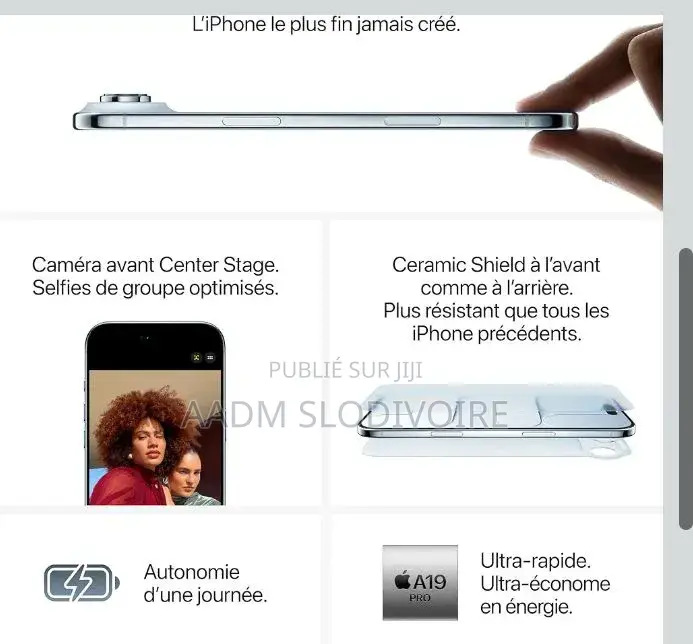 Nouveau Apple iPhone Air 256 GB Noir