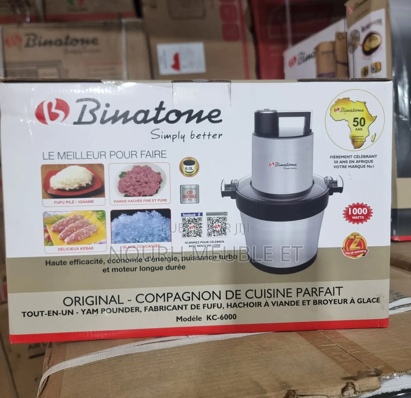Binatone Pileur De Foutou / Hachoir / Broyeur À Glace Kc-6000