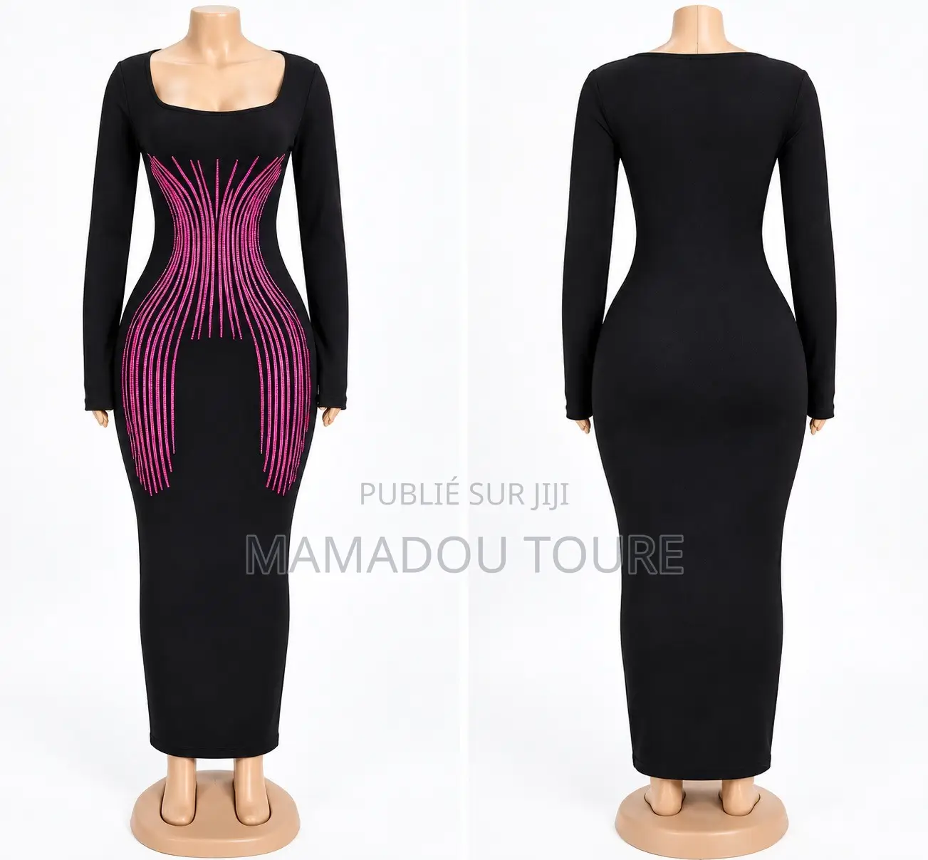 Robe Moulante Manches Longues