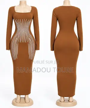 Robe Moulante Manches Longues