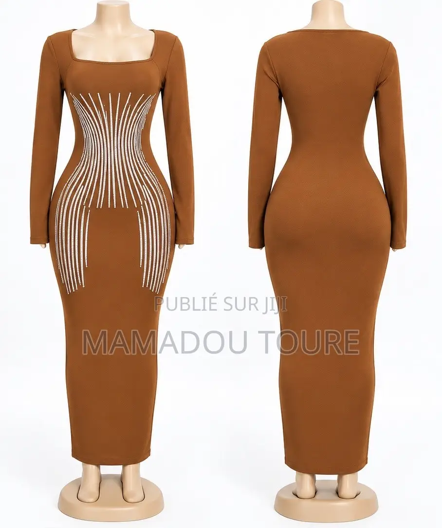 Robe Moulante Manches Longues