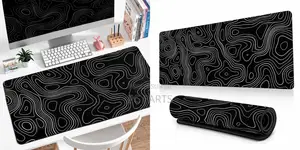 Tapis De Souris De Jeu À Texture De Lignes Abstraites